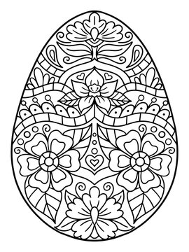 recommend clip art: Easter Egg coloring. Vector illustration.