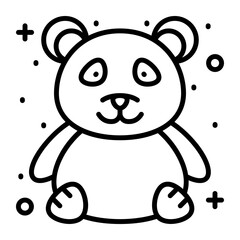 Panda vector design, modern and trendy style