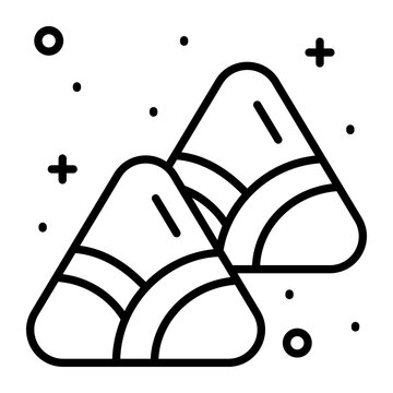 Beautiful design of zongzi denoting chinese food