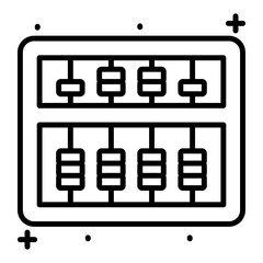 Amazon vector design of abacus, trendy icon of counting beads