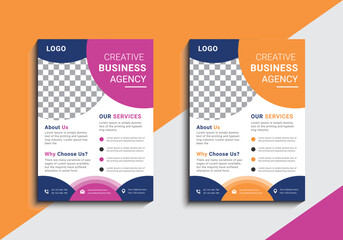 Modern and creative professional corporate business flyer template design in a4
