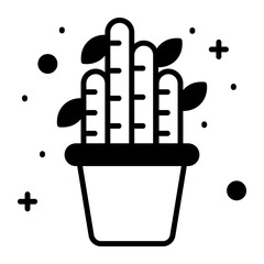 Bamboo plant vector icon in modern and trendy style