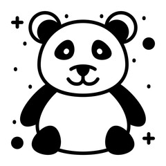 Panda vector design, modern and trendy style