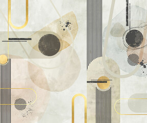 geometric abstraction wallpaper for interior