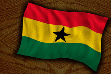 National flag of Ghana. Background  with flag of Ghana.