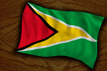 National flag of Guyana. Background  with flag  of Guyana.
