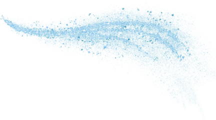 Blue glitter hand-drawn abstract line curve