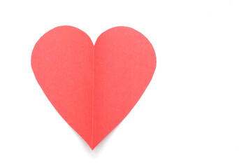 A red heart paper cut