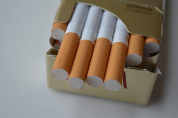 Filter cigarettes, a tobacco product that causes nicotine addiction and serious health problems