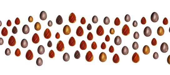 Set of different 3D realistic, shiny, golden,