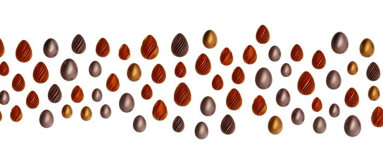 Abstract luxury golden easter eggs isolated