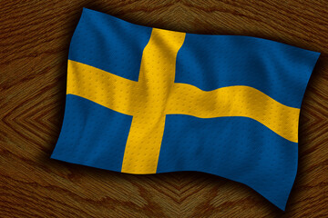 National Flag of Sweden. Background  with flag  of Sweden.