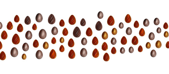 Abstract luxury golden easter eggs isolated