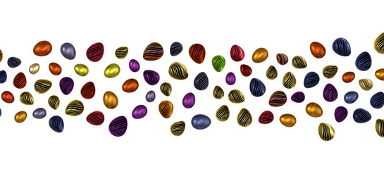 Set of different 3D realistic, shiny, golden,