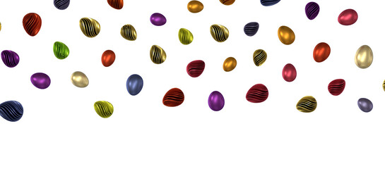 Colorful handmade easter eggs