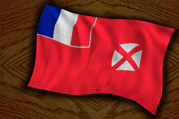National flag of Wallis and futuna.  Background  with flag of  Wallis and futuna.