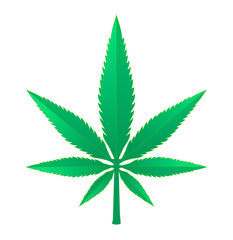 Realistic Green Marijuana Isolated Medicinal Herbal Vector Illustration