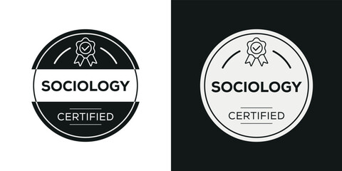 Fototapeta na wymiar Creative (Sociology) Certified badge, vector illustration.