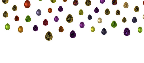 Perfect colorful handmade easter eggs isolated