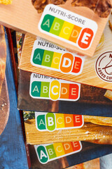 Nutri Score nutrition label symbol healthy eating for food portrait format