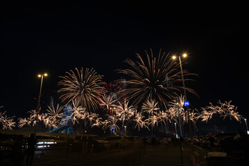 The New Year fire works celebration at Abu Dhabi in 2023 New year