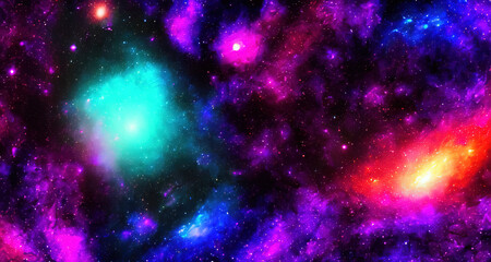 glitter neon color galaxy background