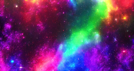 Fototapeta premium glitter neon color galaxy background