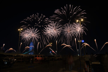 The New Year fire works celebration at Abu Dhabi in 2023 New year
