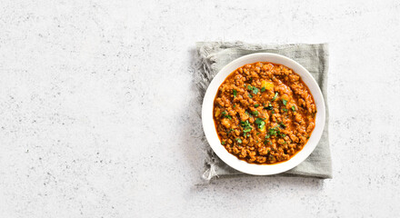 Obraz na płótnie Canvas Keema curry in bowl