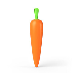 Carrot 3d icon isolated on white