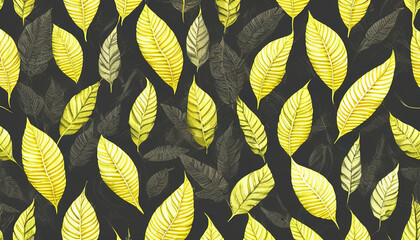 Luxury yellow tropical leaves texture background for wallpaper , decoration , design