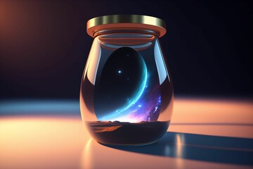 THE UNIVERSE INSIDE A GLASS JAR Generative AI
