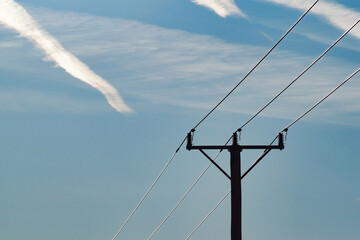 pylon against blue sky