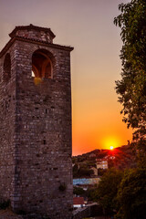 The old town of Stari Bar by sunset, Montenegro
