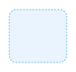 Blue polka dot square frame