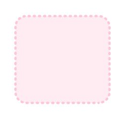 Różowa kwadratowa ramka w kropki © Monika Janiak-Klicha