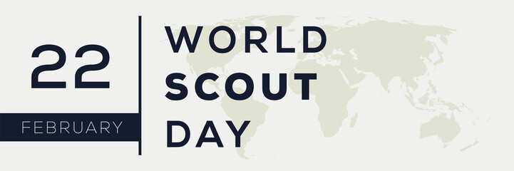 Fototapeta na wymiar World Scout Day, held on 22 February.