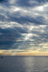 sunset over the sea