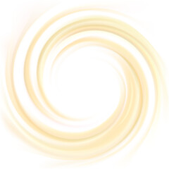 Vector yellow background of swirling creamy texture