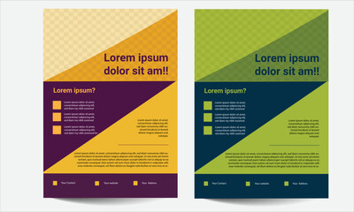 A4  Flyer template layout design.