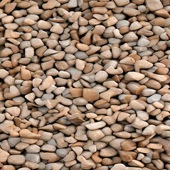 Pebble on the sea. Crushed stone close up