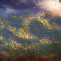 AI generated image of hillside