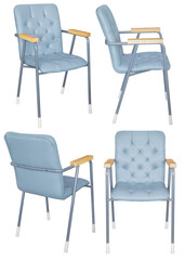 Stool for office or home. An element of the interior. Isolated from the background. In different angles