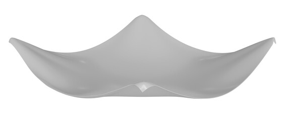 White cloth on the white background. 3d rendering.	
