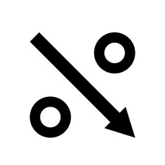 decrece, percent symbol on a white background