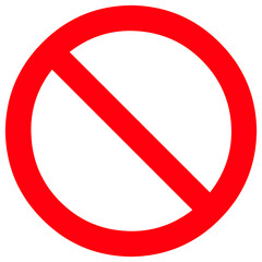 Prohibited Forbidden Symbol on Transparent Background