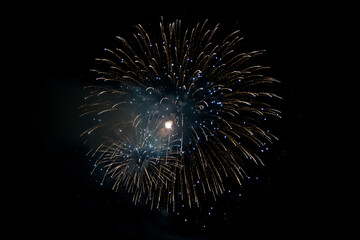 fireworks in the night sky