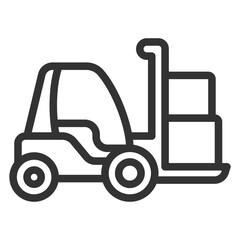 Large Baggage Loader - icon, illustration on white background, outline style