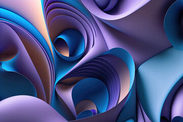 Abstract fractal background, periwinkle and blue colored background for design