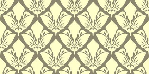 Floral seamless vector simple pattern